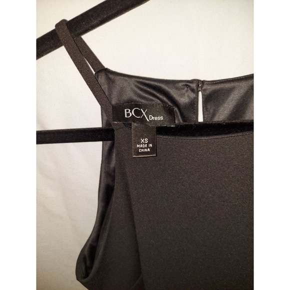 BCX Black Evening Wear Dress with Diamond Hem across the front, Size XS (Mini Dr - Picture 4 of 4